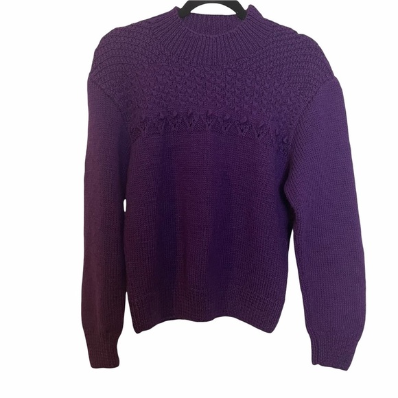 Vintage South Wool 100% Pure  Wool Hand Knitted Top - Picture 1 of 10